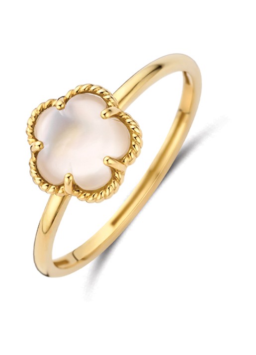 Blush Ring van 14 karaat geelgoud 1280YMQ  - voorkant 4 geelgoud