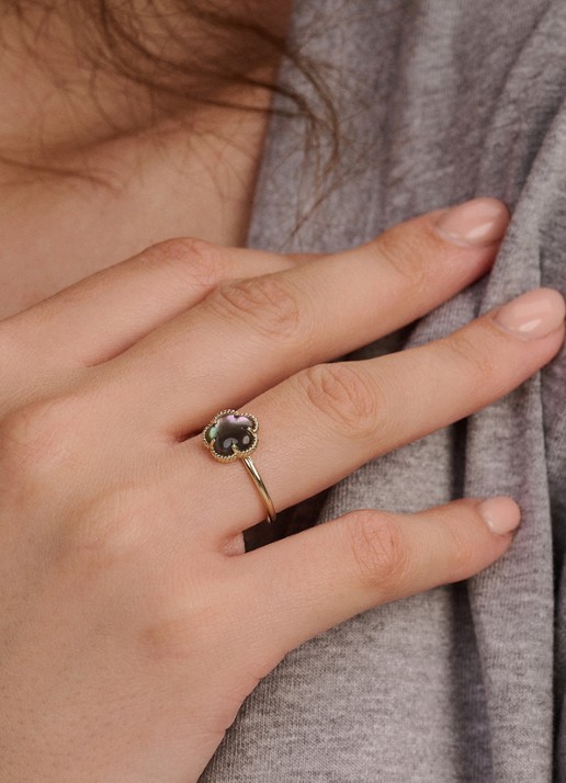 Blush Ring van 14 karaat geelgoud 1281YBQ  - voorkant 2 geelgoud