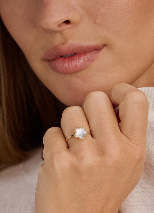 Blush Ring van 14 karaat geelgoud 1281YMQ - voorkant 2 geelgoud