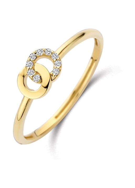 Blush Ring van 14 karaat geelgoud 1282YZI  - voorkant 4 geelgoud