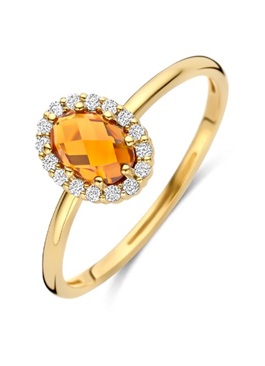 Blush Ring van 14 karaat geelgoud met citrien 1271YCI