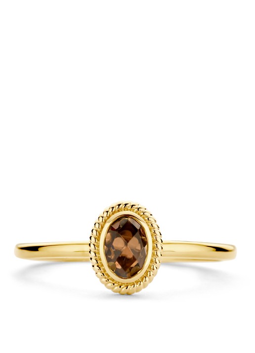 Blush Ring van 14 karaat geelgoud met kristal 1239YBQ  - detail geelgoud