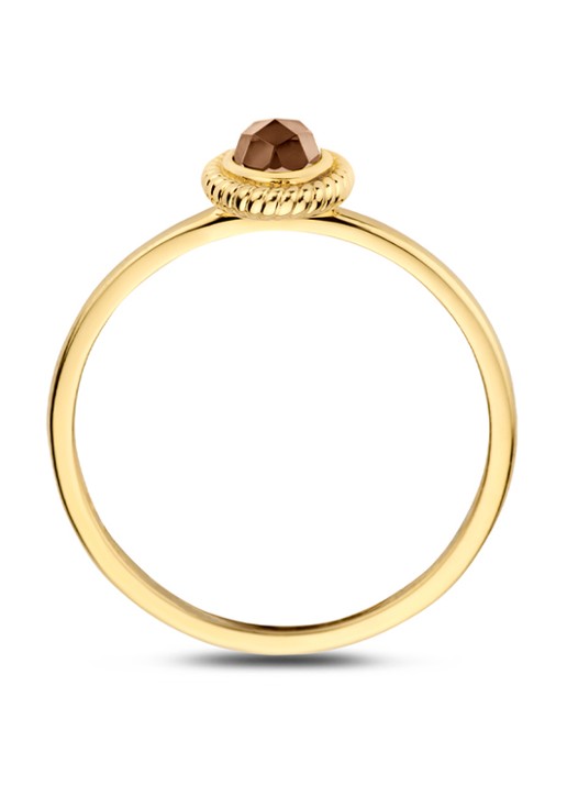 Blush Ring van 14 karaat geelgoud met kristal 1239YBQ  - voorkant 4 geelgoud