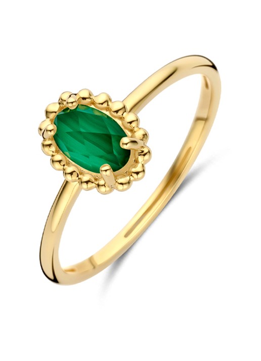 Blush Ring van 14 karaat geelgoud met kristal 1272YMA