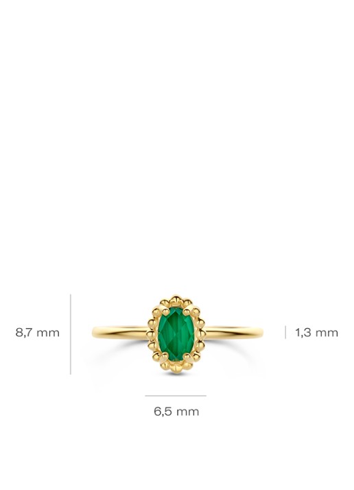 Blush Ring van 14 karaat geelgoud met kristal 1272YMA  - detail goud