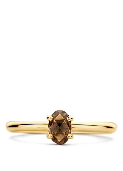 Blush Ring van 14 karaat geelgoud met kwarts 1242YSQ  - detail geelgoud