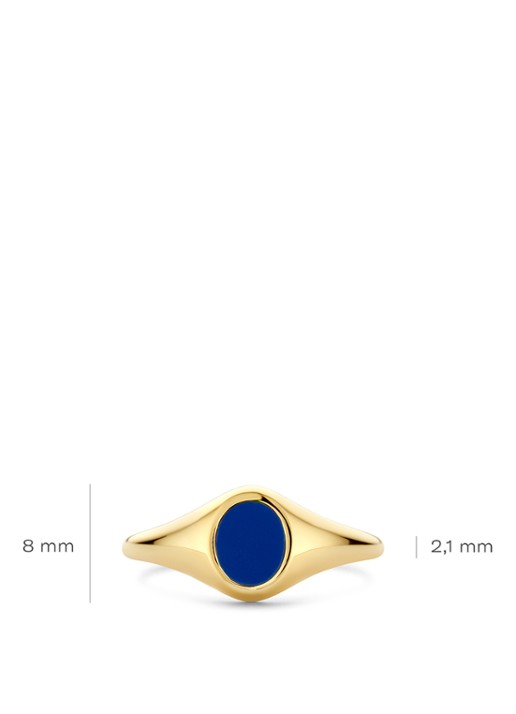 Blush Ring van 14 karaat geelgoud met lapis 1219YLA  - detail 2 geelgoud