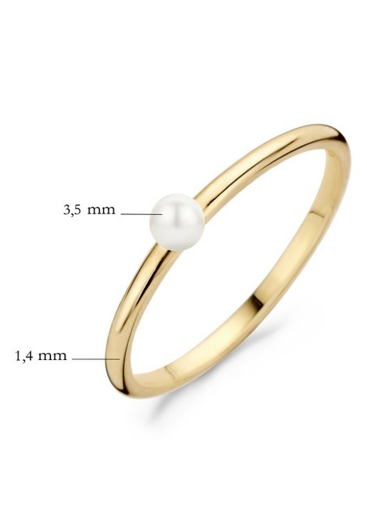 Blush Ring van 14 karaat geelgoud met parel 1213YPW  - detail 2 geelgoud
