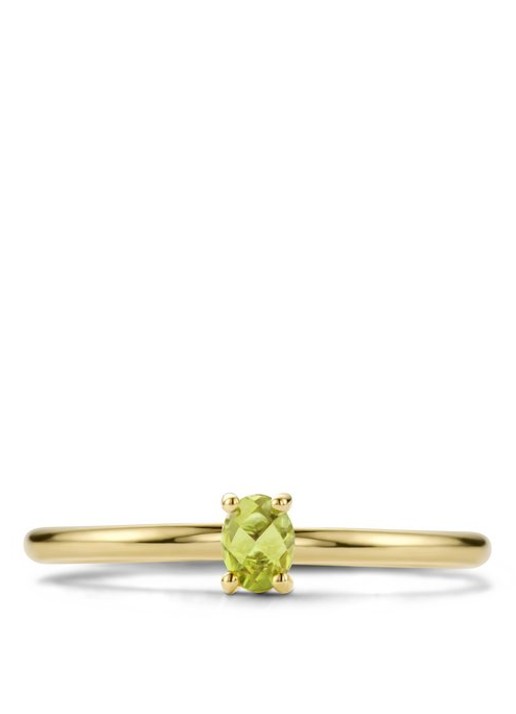 Blush Ring van 14 karaat geelgoud met peridoot 1204YGP - detail geelgoud