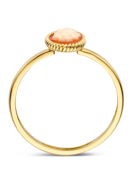 Blush Ring van 14 karaat geelgoud met steen 1250YCA - voorkant 2 geelgoud