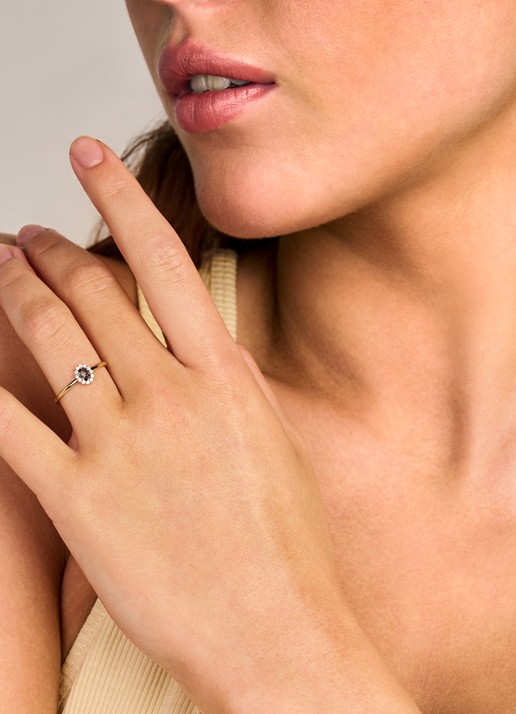 Blush Ring van 14 karaat geelgoud met steen 1258YSQ  - detail geelgoud