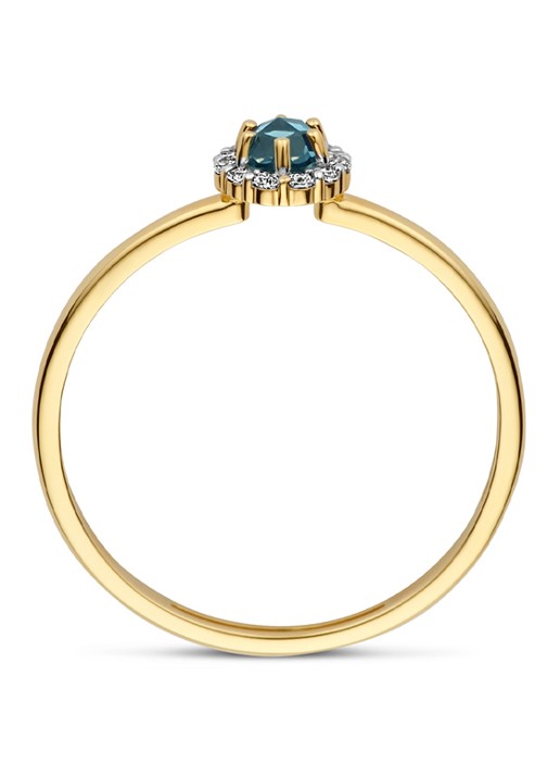 Blush Ring van 14 karaat geelgoud met topaas 1258YLB - voorkant 2 goud