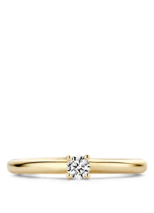 Blush Ring van 14 karaat geelgoud met zirkonia 1112YZI - detail geelgoud