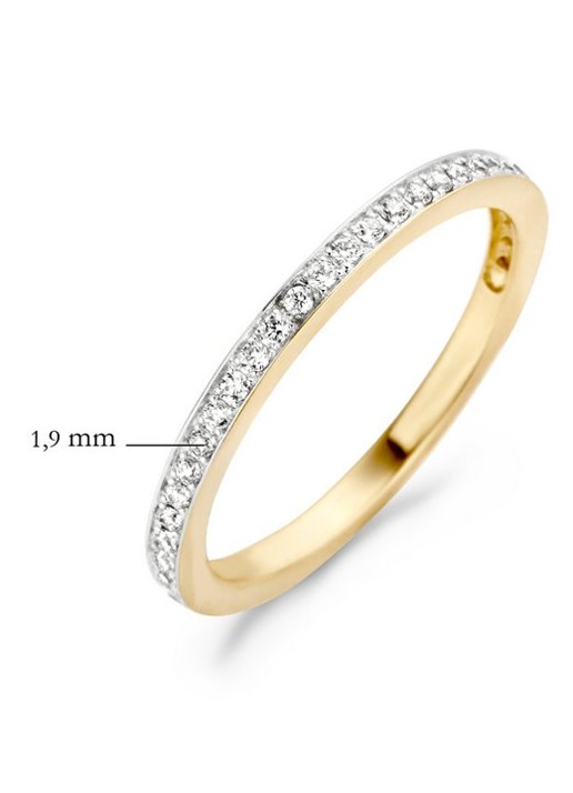 Blush Ring van 14 karaat geelgoud met zirkonia 1119BZI - detail 5 geelgoud