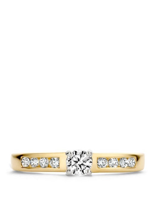 Blush Ring van 14 karaat geelgoud met zirkonia 1125BZI - detail 4 geelgoud