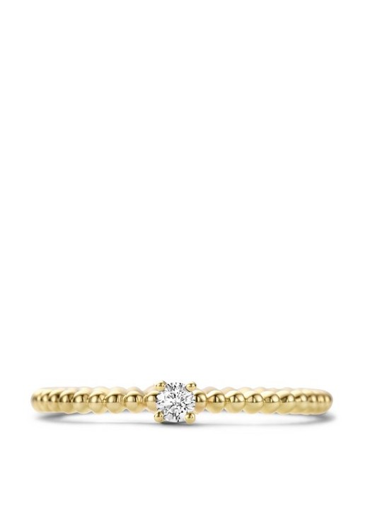 Blush Ring van 14 karaat geelgoud met zirkonia 1215YZI - detail 3 geelgoud