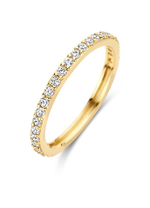 Blush Ring van 14 karaat geelgoud met zirkonia 1244YZI
