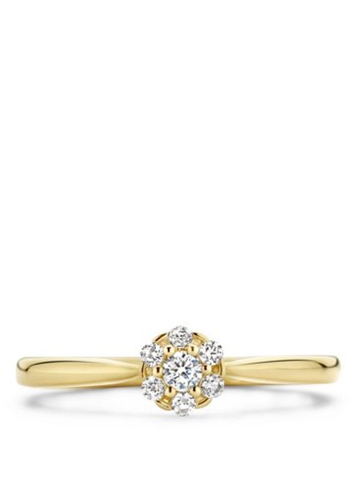 Blush Ring van 14 karaat geelgoud met zirkonia 1248YZI - voorkant 2 geelgoud