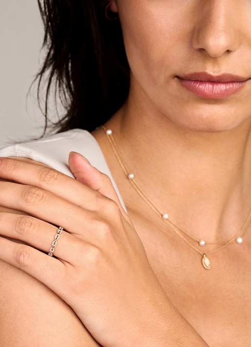 Blush Ring van 14 karaat geelgoud met zirkonia 1256BZI - detail geelgoud