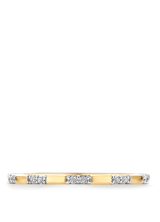 Blush Ring van 14 karaat geelgoud met zirkonia 1260YZI  - detail 5 geelgoud