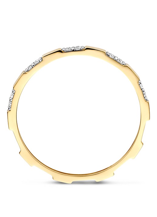 Blush Ring van 14 karaat geelgoud met zirkonia 1260YZI  - voorkant 2 geelgoud