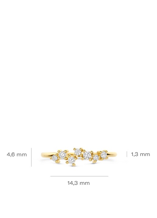 Blush Ring van 14 karaat geelgoud met zirkonia 1267YZI - detail 7 goud