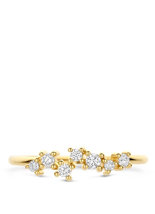 Blush Ring van 14 karaat geelgoud met zirkonia 1267YZI - detail 8 goud