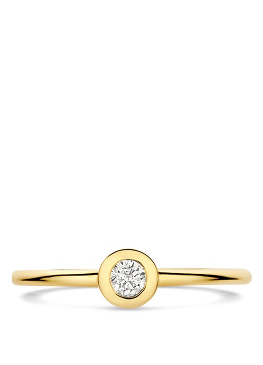 Blush Ring van 14 karaat geelgoud met zirkonia 1273YZI  - detail 3 goud