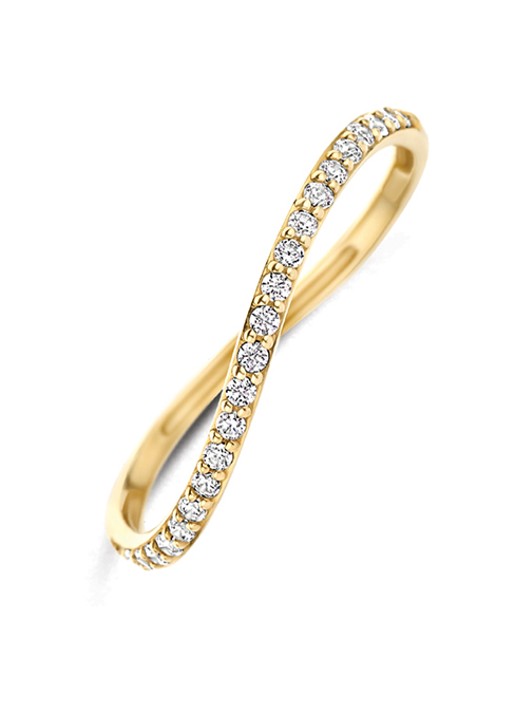 Blush Ring van 14 karaat geelgoud met zirkonia 1286YZI