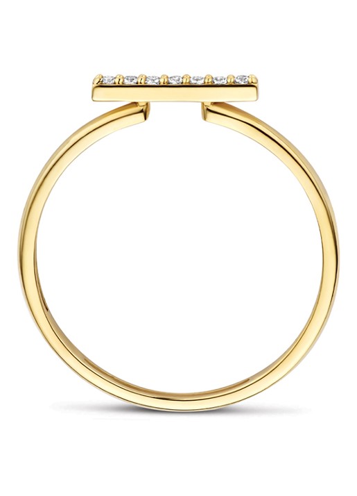 Blush Ring van 14 karaat geelgoud met zirkonia 1290YZI  - detail 4 geelgoud