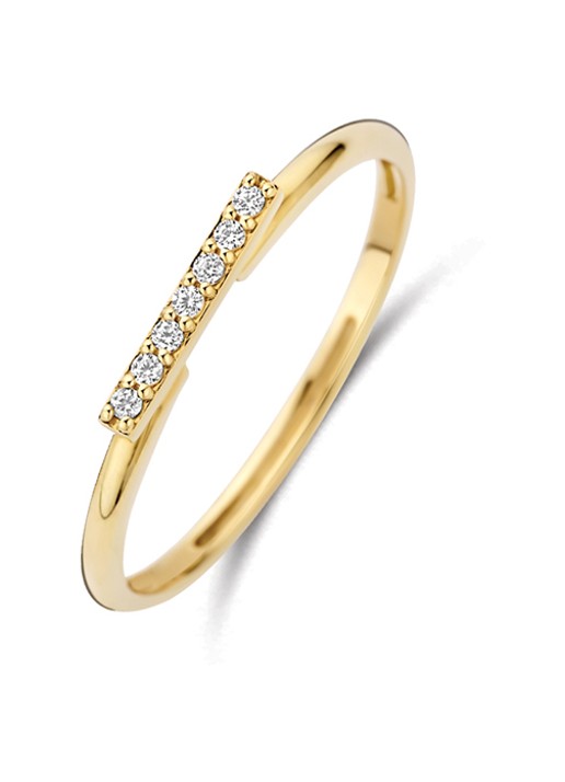 Blush Ring van 14 karaat geelgoud met zirkonia 1290YZI