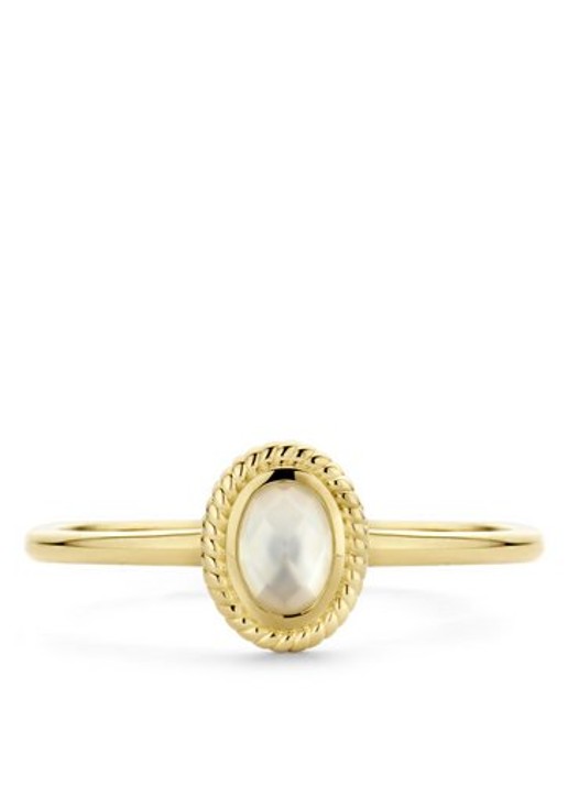 Blush Ring van 14 karaat geelgoud met zoetwaterparel 1239YMQ - detail geelgoud