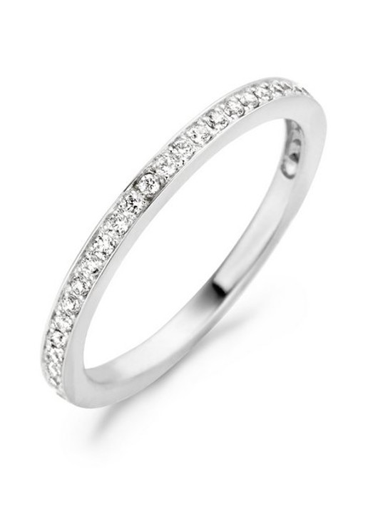 Blush Ring van 14 karaat witgoud met zirkonia 1119WZI
