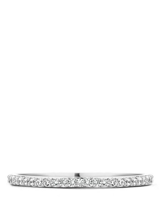 Blush Ring van 14 karaat witgoud met zirkonia 1201WZI - detail zilver