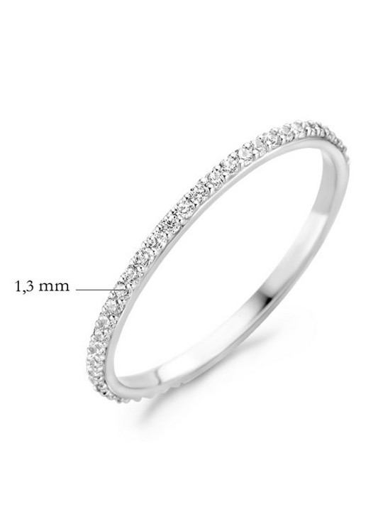 Blush Ring van 14 karaat witgoud met zirkonia 1201WZI - detail 2 zilver