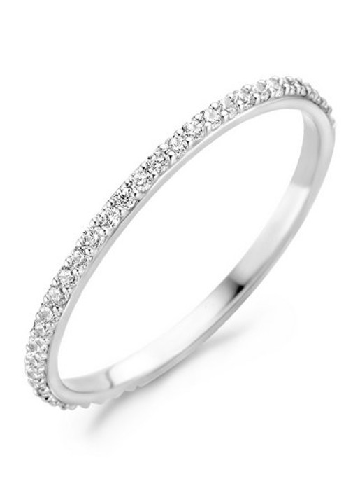 Blush Ring van 14 karaat witgoud met zirkonia 1201WZI