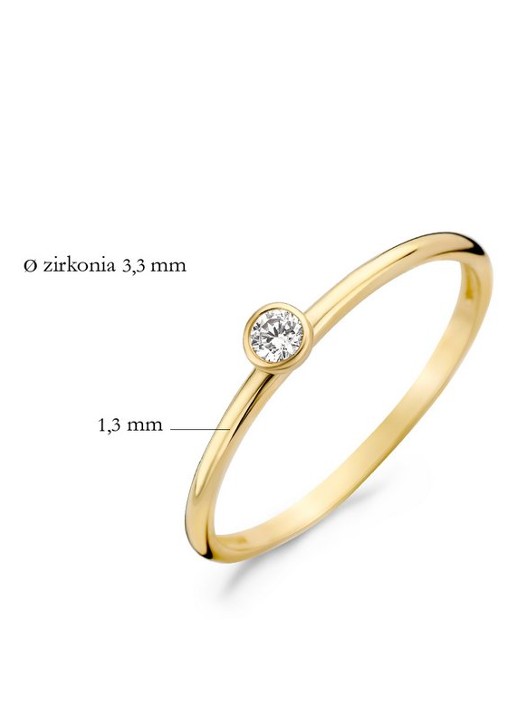 Blush Ring van 14k geelgoud met zirkonia  - detail 4 geelgoud
