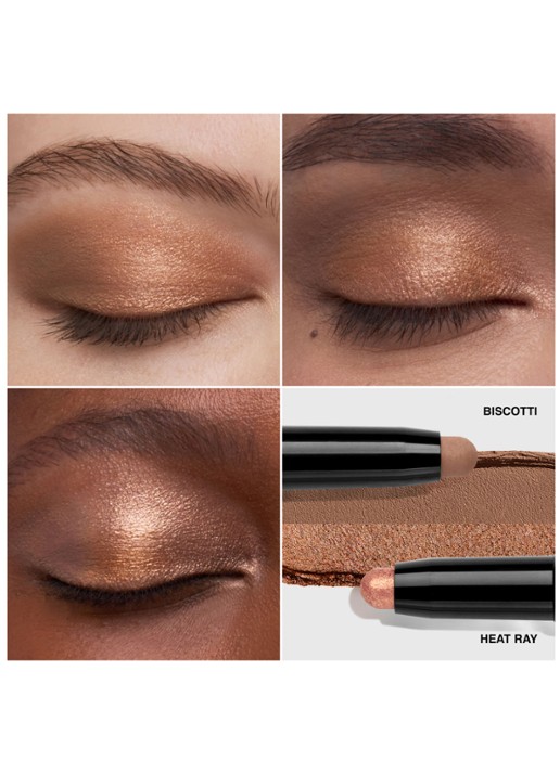 Bobbi Brown Dual-Ended Long Wear Cream Shadow Stick - oogschaduwstick - detail 4 biscotti / heat ray