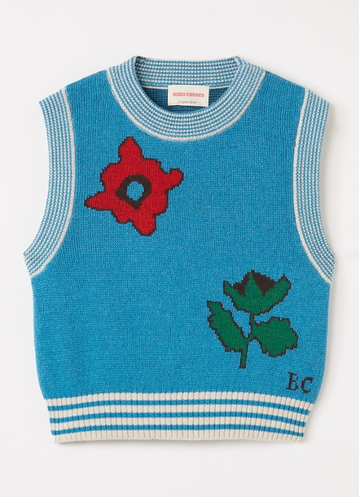 BOBO CHOSES Blossom grofgebreide spencer in wolblend