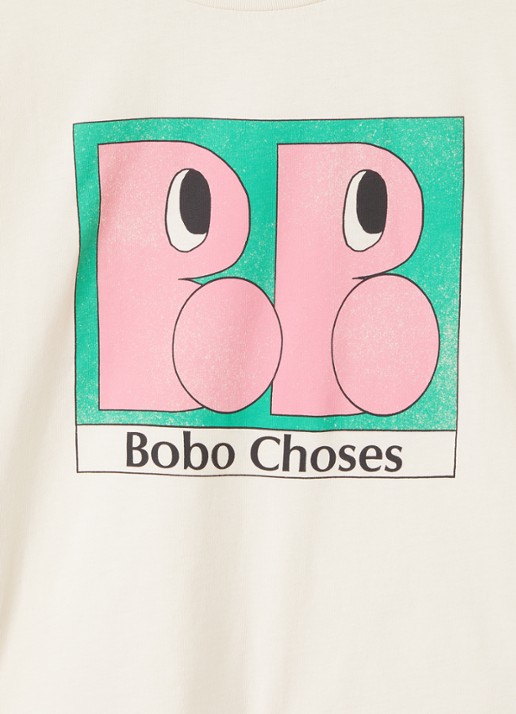 BOBO CHOSES Booo longsleeve met logoprint - detail 3 lichtroze