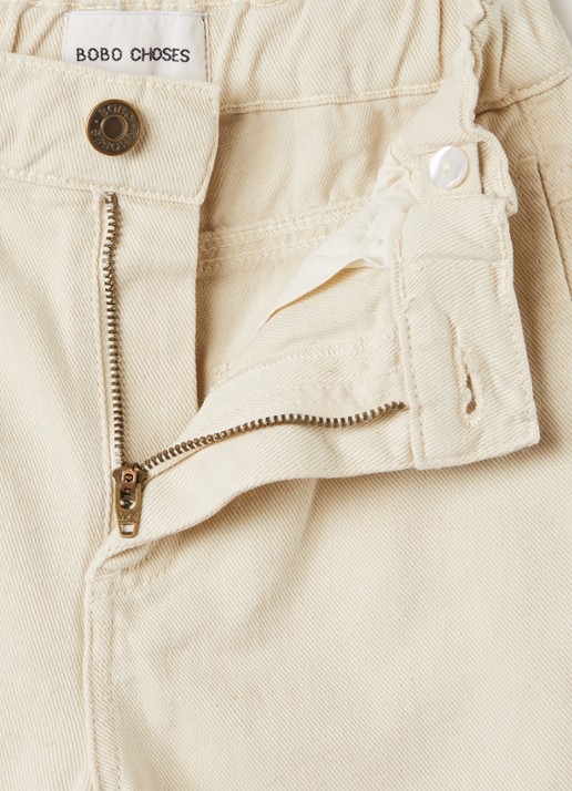 BOBO CHOSES Everyday Ghosts loose fit chino met print - detail beige