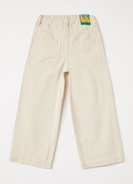 BOBO CHOSES Everyday Ghosts loose fit chino met print - voorkant 3 beige