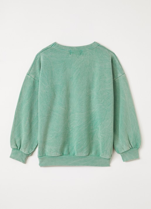 BOBO CHOSES Farm sweater met print - voorkant 2 groen