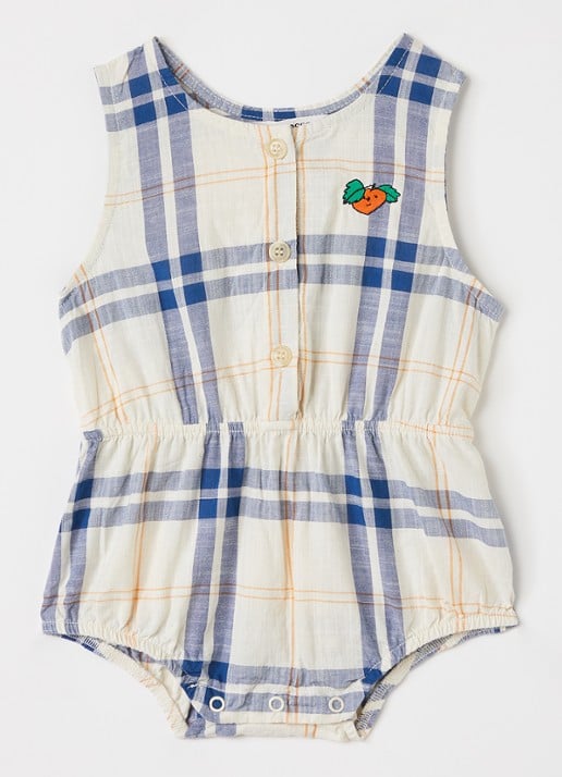 BOBO CHOSES Fun Tartan romper met ruitdessin