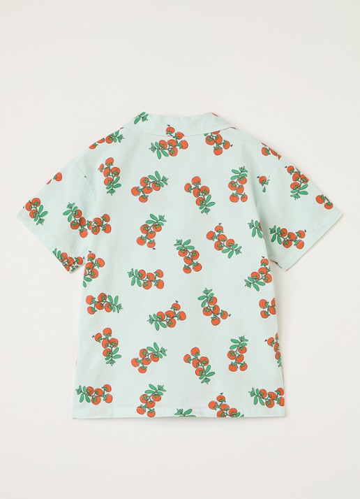 BOBO CHOSES Juicy Tomatoes overhemd met print - voorkant 2 lichtblauw