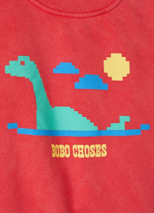 BOBO CHOSES Lake Monster sweater met print - detail 3 rood