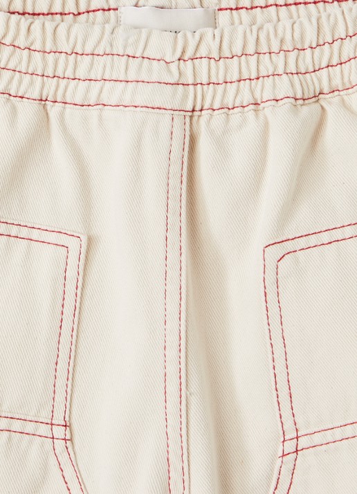 BOBO CHOSES Loose fit broek met opgestikte zakken - detail 3 beige