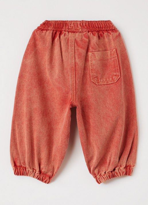 BOBO CHOSES Loose fit jeans met steekzakken - voorkant 3 rood