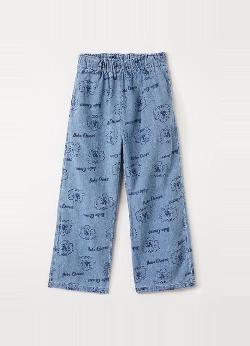 BOBO CHOSES Pickles The Dog loose fit jeans met print