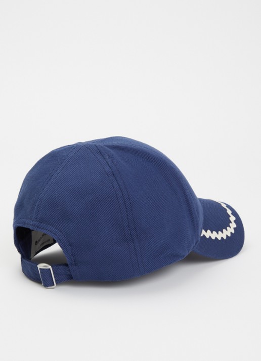 BOBO CHOSES Pixel Daisy pet met borduring  - detail donkerblauw